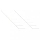 2 db fehér fém falra szerelhető bortartó állvány 7 palacknak