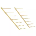 2 db arany fém falra szerelhető bortartó állvány 7 palacknak