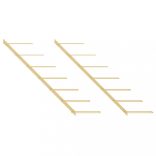 2 db arany fém falra szerelhető bortartó állvány 7 palacknak