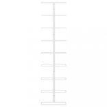 fehér vas falra szerelhető bortartó állvány 9 palacknak