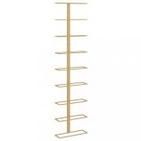 arany vas falra szerelhető bortartó állvány 9 palacknak