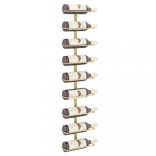 arany vas falra szerelhető bortartó állvány 9 palacknak