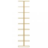 arany vas falra szerelhető bortartó állvány 9 palacknak