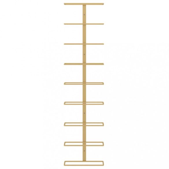 arany vas falra szerelhető bortartó állvány 9 palacknak