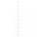 fehér fém falra szerelhető bortartó állvány 10 palacknak