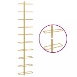 arany fém falra szerelhető bortartó állvány 10 palacknak