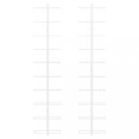 fehér fém falra szerelhető bortartó állvány 10 palacknak