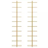 arany fém falra szerelhető bortartó állvány 10 palacknak