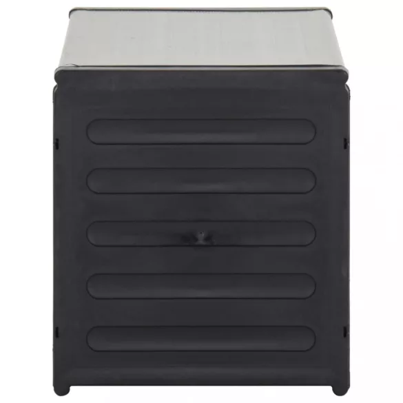 szürke kerti szemetesláda 85 x 34 x 40 cm