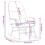fekete szövet hintaszék