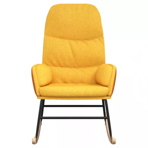 mustársárga szövet hintaszék