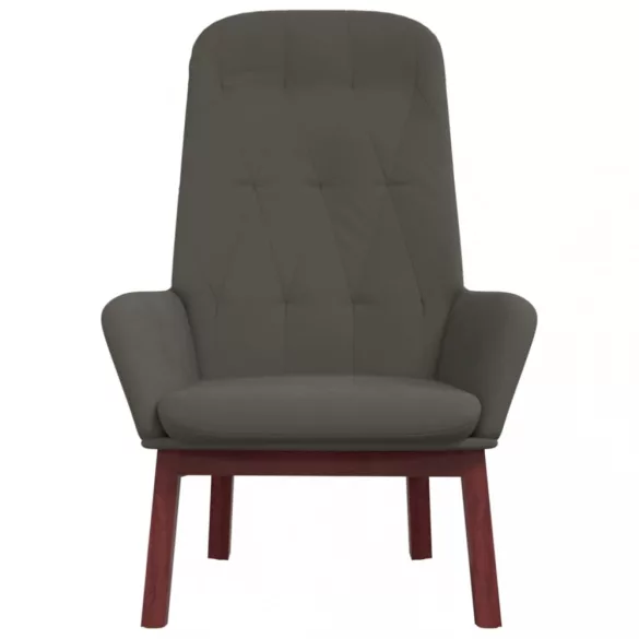 sötétszürke bársony pihenőszék