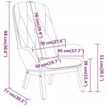 sötétszürke bársony pihenőszék