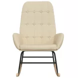 krémszínű szövet hintaszék