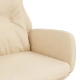 krémszínű szövet pihenőfotel