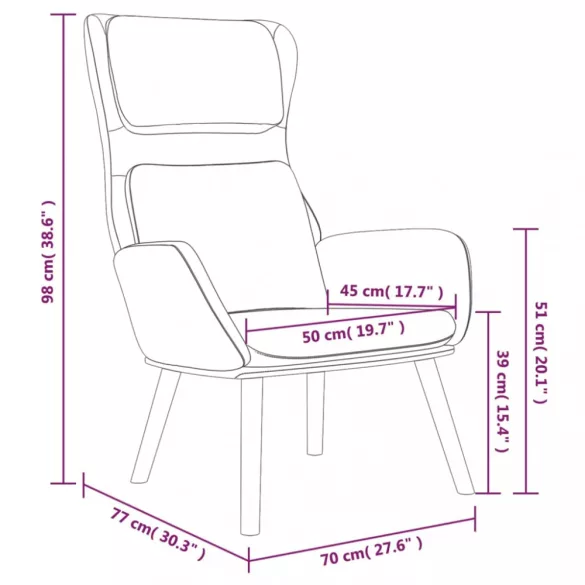 fekete bársony pihenőszék
