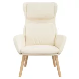 krémfehér bársony pihenőfotel