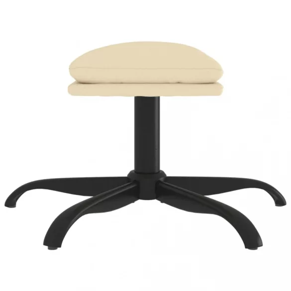 krémszínű szövet lábzsámoly 60x60x36 cm