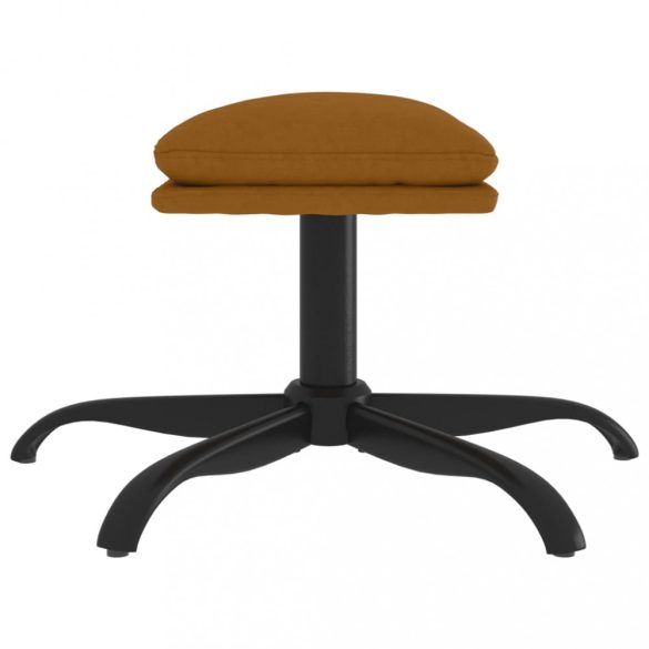 barna bársony lábzsámoly 60x60x36 cm