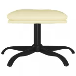 krémszínű műbőr lábzsámoly 60x60x36 cm