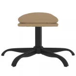 kávészínű műbőr lábzsámoly 60x60x36 cm