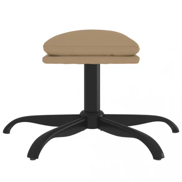 kávészínű műbőr lábzsámoly 60x60x36 cm