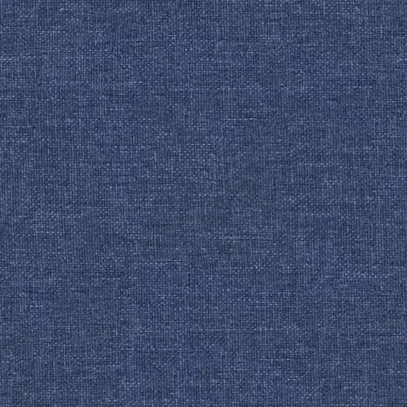 kék szövet és műbőr lábzsámoly 60x60x36 cm