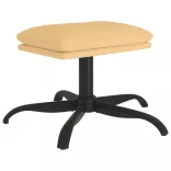 krémszínű mikroszálas szövet lábzsámoly 60x60x36 cm