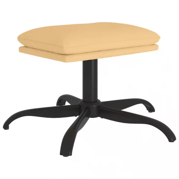 krémszínű mikroszálas szövet lábzsámoly 60x60x36 cm