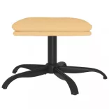 krémszínű mikroszálas szövet lábzsámoly 60x60x36 cm