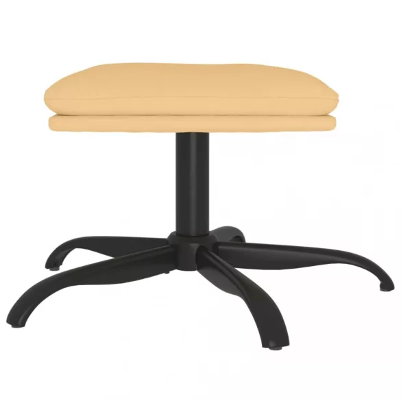 krémszínű mikroszálas szövet lábzsámoly 60x60x36 cm