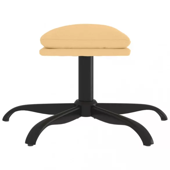 krémszínű mikroszálas szövet lábzsámoly 60x60x36 cm