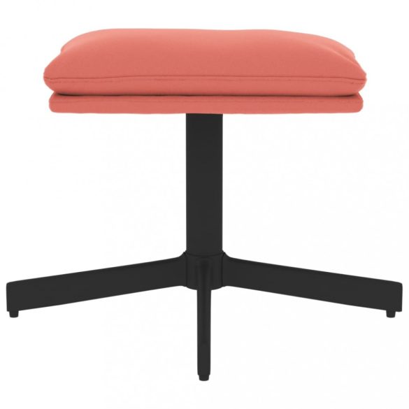 rózsaszín bársony lábzsámoly 60x60x36 cm