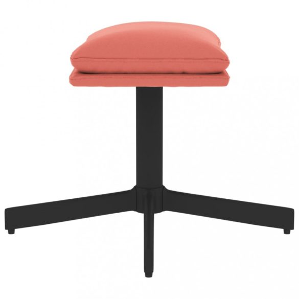 rózsaszín bársony lábzsámoly 60x60x36 cm