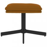 barna bársony lábzsámoly 60x60x36 cm