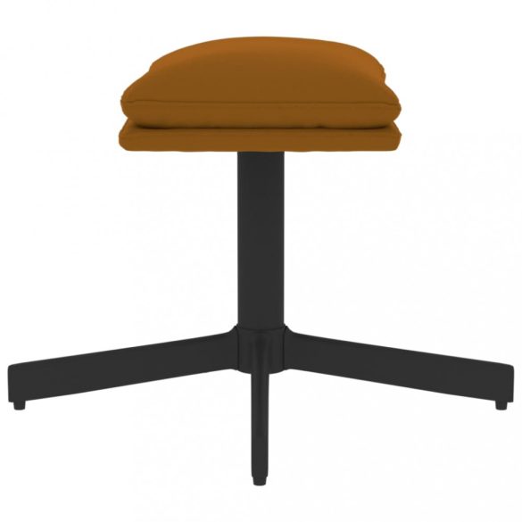 barna bársony lábzsámoly 60x60x36 cm