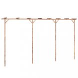 bambusz pergola 385 x 40 x 205 cm