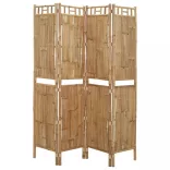 4 paneles bambusz térelválasztó 160 x 180 cm