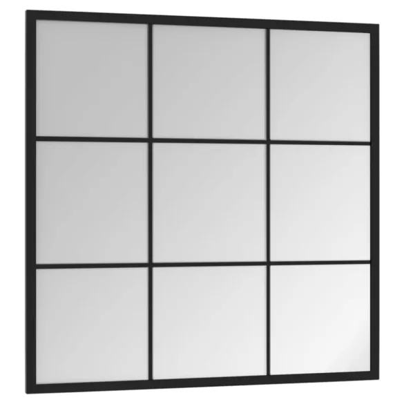 fekete fém fali tükör 60 x 60 cm