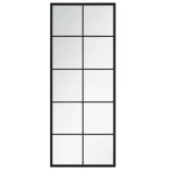 fekete fém fali tükör 100 x 40 cm