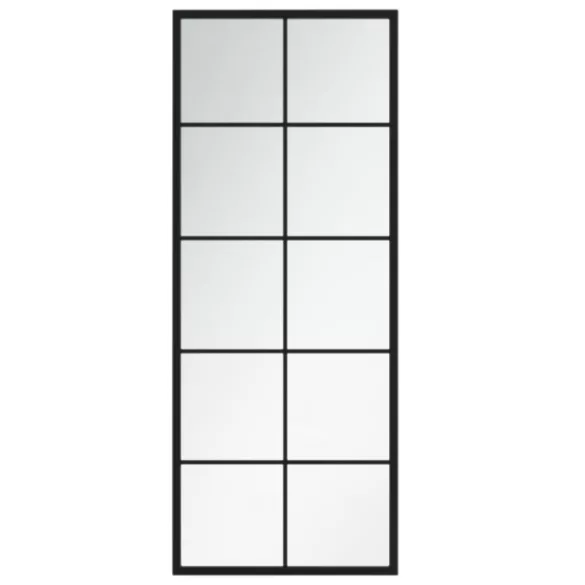 fekete fém fali tükör 100 x 40 cm