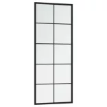 fekete fém fali tükör 100 x 40 cm