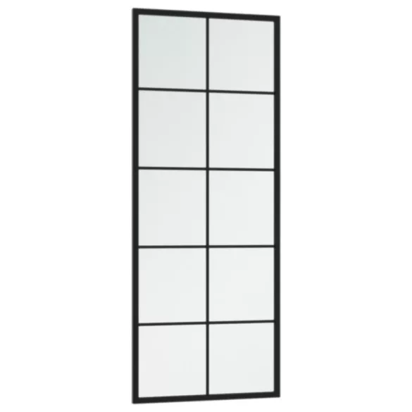 fekete fém fali tükör 100 x 40 cm
