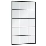 fekete fém fali tükör 100 x 60 cm
