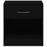 2 db fekete éjjeliszekrény fiókkal