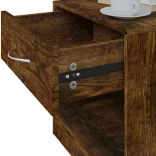 2 db füstös tölgy színű éjjeliszekrény fiókkal