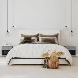 2 db szürke sonoma színű éjjeliszekrény fiókkal