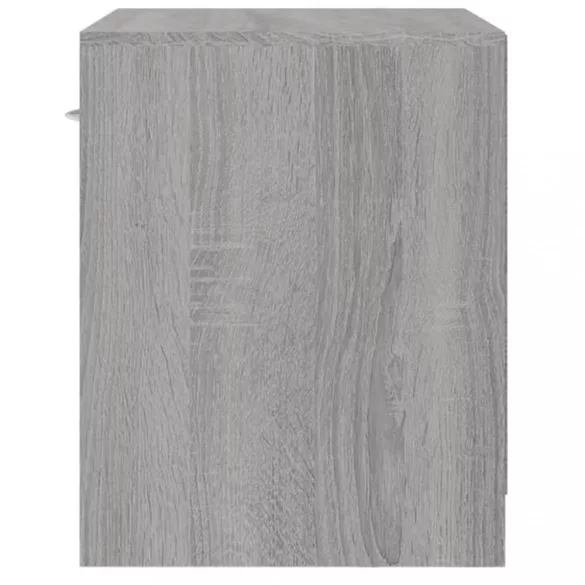 2 db szürke sonoma színű éjjeliszekrény fiókkal