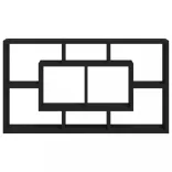 fekete 8-rekeszes bemutatópolc