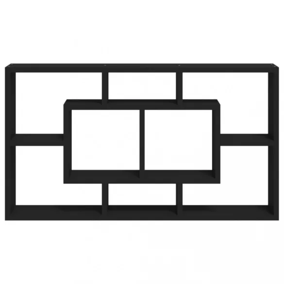 fekete 8-rekeszes bemutatópolc